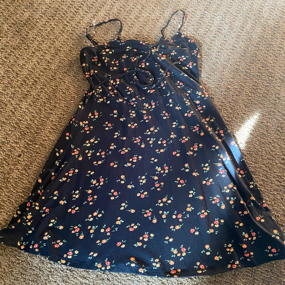 floral black sundress